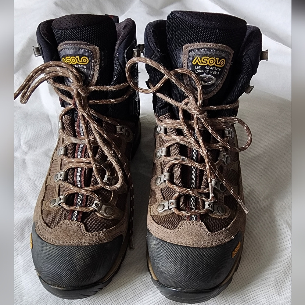 Asolo Brown and Black Goretex Hiking Boots Size 10